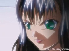 Bound and abused Hentai girl with big tits and mini skirt that allows for plenty of fucking