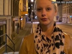 Slutty blonde got a lot of money to have sex with a stranger who was horny