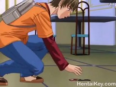 Hentai sex at the spa with a horny big tits milf and a younger guy