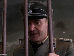 Prison guard enters Foxy Di's cell and her pussy in a dirty porn movie
