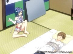 Babe with huge hentai tits fucked hard by a younger friend in a fantasy sex cartoon