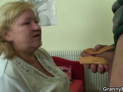 Mature woman met a handsome young guy in a local restaurant and had sex with him
