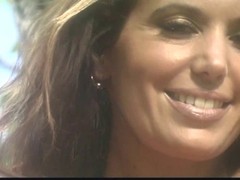 Beautiful lady with green eyes and amazing ass is getting her pussy licked in the nature