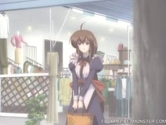 Hentai chick with huge tits is getting fucked while waiting for her friends to stop by