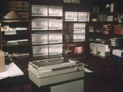 Threesome on the copier - a vintage movie with beautiful secretaries and their boss