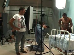 Back side of a porn movie - watch a sexy babe get ready for porn