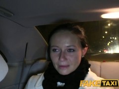 Horny girl didn't shave her pussy because she didn't expect to get nailed in the taxi