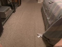 Busty Latina is taking off her blue dress for a guy who is not her husband
