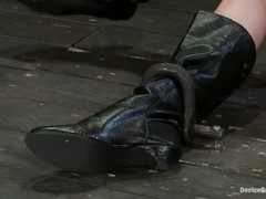Black haired babe was tied up and forced to cum with a Sybian, while she could not move