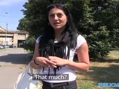 Slutty brunette would rather have sex with a police oficer, than paying for bad parking