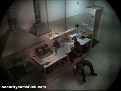 Cute waitress and a horny cook went to the kitchen to have sex, instead of doing their jobs