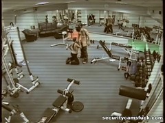 A security camera in the gym caught horny people having a threesome instead of doing their workout