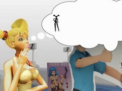 While waiting for their laundrey to be done, two babes are having sex with each other
