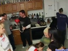 As soon as they got drunk, passionate girls started sucking dicks, during their friend's party