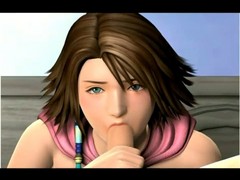 Passionate brunette from Final Fantasy is sucking cock and getting fucked until she has an orgasm