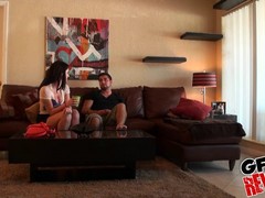 Nasty girlfriend was caught on tape while she was cheating on her boyfriend with his friend