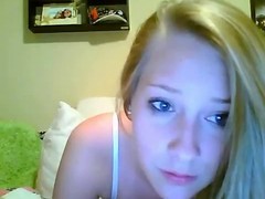 Lusty blonde decided to be a  bit naughty in front of her web cam, just for fun