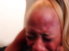 Black babe is getting fucked by a guy who gave her a lot of money