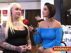 German blonde likes to do naughty things in front of the camera and earn some money