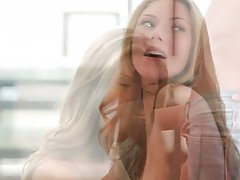 Blonde chick has some very naughty ideas on her mind, that include her handsome boyfriend