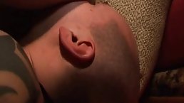 Blonde woman went to her friend's party and had her first group sex adventure ever