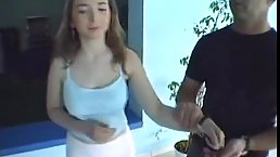 Barely legal girl and her step- dad are about to get down and dirty just for fun