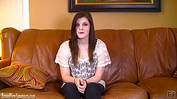 Chubby babe was not shy at all when she was supposed to start sucking cock