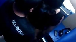 Horny guy fucked his best friend's girlfriend in the toilet of a restaurant where she is working