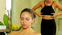 Handsome man is enjoying in the bathtub while two ladies are sucking his huge dick