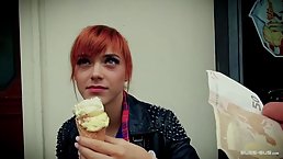 Anny Aurora is a sweet, red haired, German babe who is very good at licking stuff