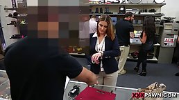 Passionate business lady likes to mix job with pleasure as often as it is possible