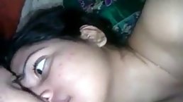 Indian brunette got banged on web cam and sucked a rock hard dick until it exploded from pleasure