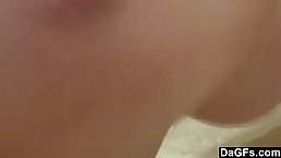 An amateur babe got fucked in front of the camera and was very happy because of it