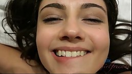Adorable brunette got a bit drunk and ended up having the best sex in her life