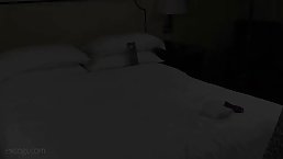 Slutty girl is toying her asshole with a purple vibrator, because she likes it a lot