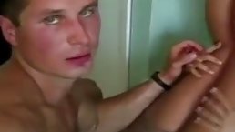 Handsome guy got a nice blowjob from his best friend's girlfriend, who was in love with him