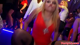 European girls are partying in the night club in a way they never did before