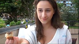 Ashley Addams is sucking a huge dick while having her vacation far from her boyfriend