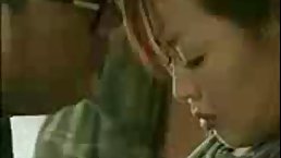 Asian woman is getting fucked in the stables while her husband is in the house