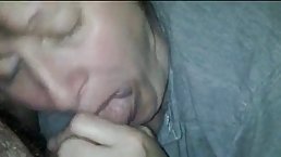 Naughty woman is sucking her partner's dick for his birthday and enjoying it as much as he is