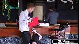 Naughty brunette, Alessa Savage seduced a guy from a local hotel and had sex with him