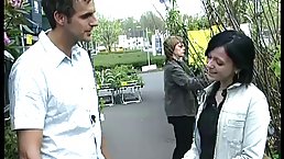 Dark haired German teen took her new friend home and had steamy sex with him