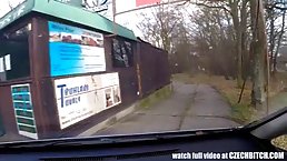 Nasty guy gave a free ride to a slutty teen, just to fuck her a bit