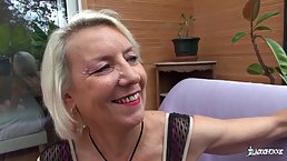 Mature French blonde is a bit slutty every time her husband is not at home