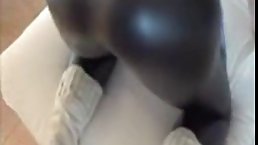 Big ass woman got banged from the back while she was wearing black, latex tights