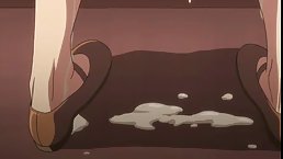 Cartoon blonde girl is getting fucked and screaming from pleasure, while experiencing an orgasm