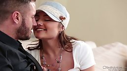 Adria Rae is giving blowjobs to her married professor, while his wife is out of town