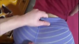 Big ass blonde got banged from the back instead of having a private yoga lesson
