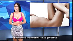 Beautiful girls are doing live TV shows and taking off their clothes, one piece after another
