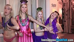 Nasty girls went to the club to have some fun while their boyfriends are at work
